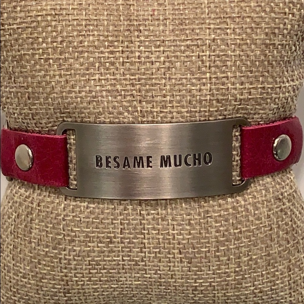 Leather Message Bracelet